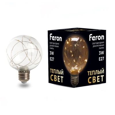 Лампа светодиодная FERON LB-381 (3W) 230V E27 2700K для белт лайта G80