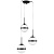 813137 Люстра GLOBO 3х40W E14 black/white
