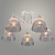 Люстра XA1523B/5 WH+CR белый/хром 5х60W E27 d520 h250, HN23
