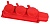 Volsten Sb1-M3Z Red, колодка каучоковая штепсельная IP44 3 мест Красная с землей (Модель РП 16-334)