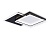 Светильник Ambrella FA7723 WH/BK белый/черный 3000K-6400K 82W 500*500*70 (ПДУ РАДИО 2.4G)
