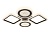 Светильник Ambrella FA431/4 CF кофе 108W 750*580*80 (ПДУ РАДИО 2.4G)