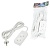 Удлинитель UNIEL S-CU2-5 WHITE шнур 5м., 2 гнезда, 10A, б/з. Белый, серии Ultra