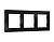 AF550503 Рамка ALFA Platos (Черный Металл шлифованный) 3-ая