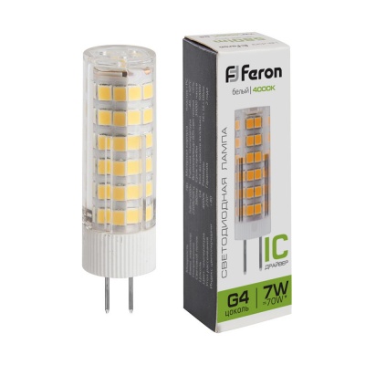 Лампа светодиодная FERON LB-433 7W 230V G4 4000K