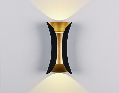 Светильник настенный Ambrella FW193 BK/GD/S черный/золото/песок  LED 4200K 10W 100*200*85