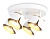 Спот настенно-потолочный AMBRELLA TN71241/4 WH/GD белый/золото GX53/4 D250*147 поворотный