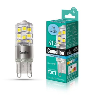 Лампа CAMELION LED5-G9-NF/845/G9