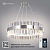 Люстра светодиодная ESTARES SOFIA 100W R-APP-500x1100-CHROME/CLEAR-220-IP20_Ч Управляемая