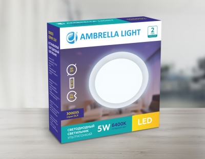 Светильник Ambrella DLR 5W 6400K 185-250V (D85mm/A76mm) DAYLIGHT