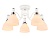 Светильник потолочный Ambrella TR303305/5 WH/CH/FR белый/хром/белый матовый E27*5 max 60W D600*270