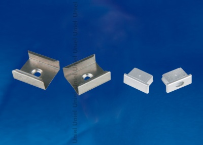 Крепежные скобы для алюминиевого профиля сталь 4 шт UFE-N13 SILVER A POLYBAG