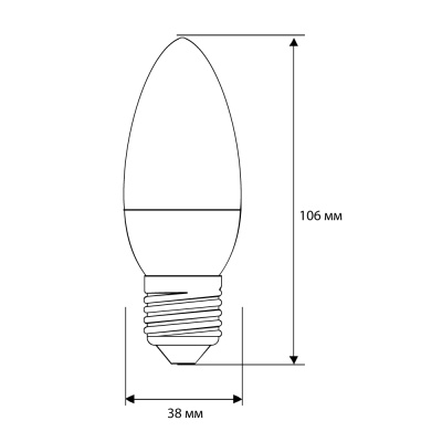 Лампа Ergolux LED-C35-11W-E27-3K Свеча 172-265V