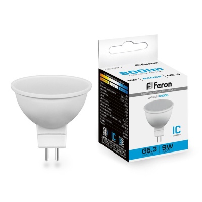 Лампа светодиодная FERON LB-560 9W 230V  G5.3 6400K MR16