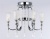 Подвесная люстра с хрусталем Ambrella TR3243/6 CH/FR хром/белый матовый E14*6 max 40W D600*520