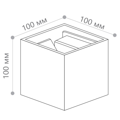 Светильник FERON DH012  2*3W, 450Lm, 3000K, , белый IP54 (20)