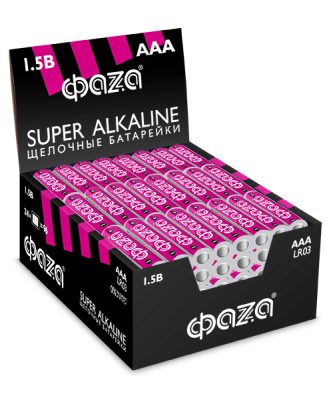 Батарейка ФАZA LR03SA-S4-DB Super Alkaline S-4 (DISPLAY) (4/96)