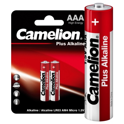 Батарейка CAMELION LR03 Plus Alkaline BL-2 (BP-2), 1.5В (24/576)
