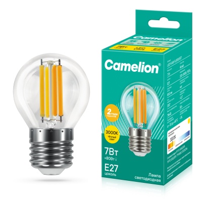 Лампа CAMELION LED7-G45-FL/830/E27 220V 7W ()