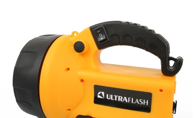 Фонарь ULTRAFLASH LED3712 аккум. 220Вт/12B желтый 19LED.  пластик (1/20)