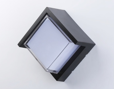 Светильник светодиодный уличный настенный архитектур ST5233 BK черный IP65 LED 4200K 12W 220*220*100
