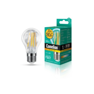 Лампа CAMELION LED20-A60-FL/830/E27 220V 20W