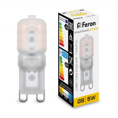 Лампа светодиодная FERON LB-430 14LED/5W 230V G9 2700K 16x47mm