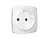 OP1270 Лицевая панель OMEGA (Белый матовый) для электрической розетки с/з со шторками QUANT