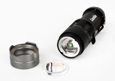 Фонарь CAMELION LED 5135 черный, LED XPE, ZOOM, 3 реж 1XLR6 в компл., алюм.,откр. блистер