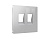 AP4121 Лицевая панель ALFA (Серебро глянец) для компьютерной/телефонной двойной розетки RJ-45/RJ-11 