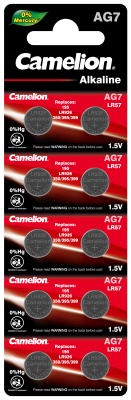 Батарейка CAMELION G7 BL-10 Mercury Free (AG7-BP10(0%Hg), 395A/LR927/195 для часов