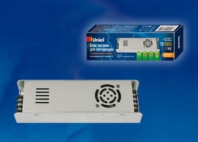 Блок питания UNIEL UET-VAS-360A20 12V IP20,  360Вт Металлический корпус