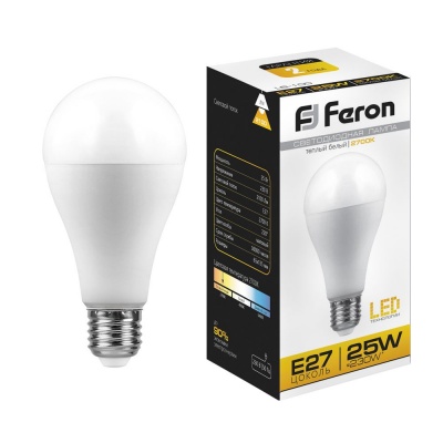 Лампа светодиодная FERON LB-100 25W 230V E27 2700K A65