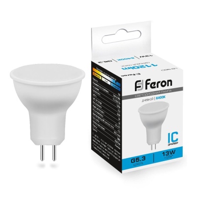 Лампа светодиодная FERON LB-960 13W 230V G5.3 6400K MR16