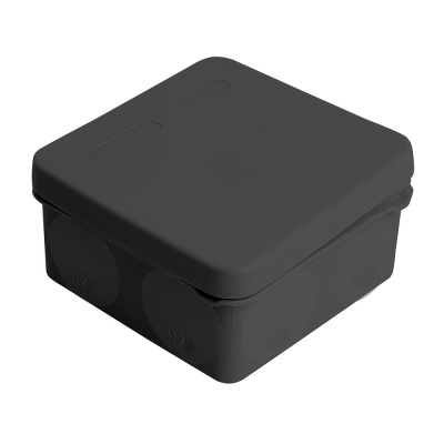 Коробка разветвительная STEKKER EBX40-38-67 2х компонентная HF 100*100*50мм 8 вводов IP67 черная