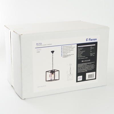 Светильник FERON PL715 60W 230V E27 черный 