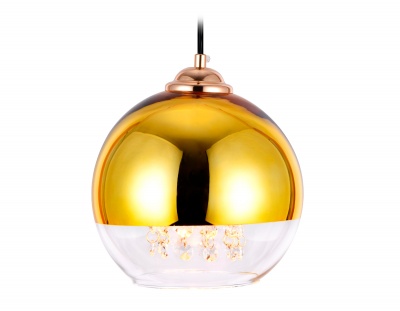 Светильник подвесной со сменной лампой Ambrella TR3602 GD/CL золото/прозрачный E27 max 40W D200*1000