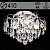 Люстра E2372/4+4 CH хром/хрусталь 4х60W E27+4х3W LED WT+BLUE ПДУ d410 h310, QH23