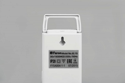 Светильник аккумуляторный FERON EL15 30 LED белый 235*80*55мм (40)