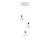 Светильник подвесной AMBRELLA TR8467/3 WH/FGD белый/золото E27/3 max 60W D340*1000