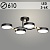 Люстра XI3272/4 BK+WOOD черный/дерево 72W LED 3000-6000K d610 h170, HN23