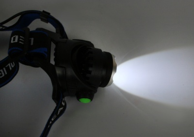 Фонарь ULTRAFLASH E150 аккум. 220В, черн., CREE 3W, фокус, 2ак 3 реж.,  пласт. бокс