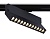Трековый светодиодный светильник GL6817 BK черный LED 12W 3000K 24° 230*22*87