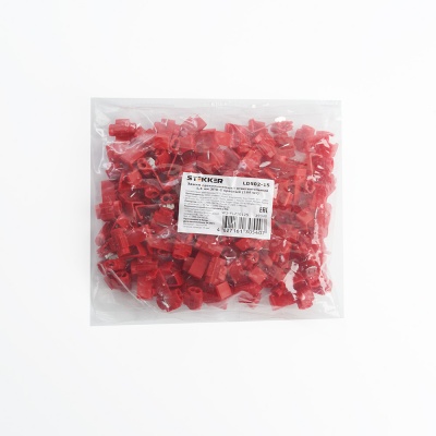 Зажим прокалывающий ответвительный STEKKER ЗПО-1 - 1,5 мм, красный, (ОПТ упаковка 100 шт), LD502-15