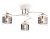 Люстра подвесная Ambrella TR303217/3 WH/CH/SM белый/хром/дымчатый E27*3 max 60W D540*250