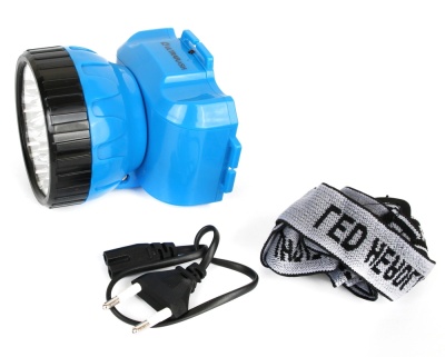 Фонарь ULTRAFLASH LED5361 NEW налобный аккум., голубой 12LED 2режима, пластик, бокс