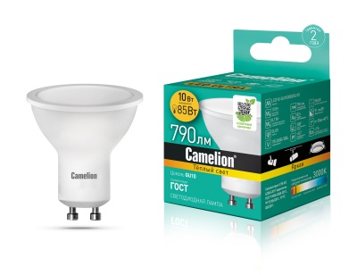 Лампа CAMELION LED10-GU10/830/GU10 220V 10W