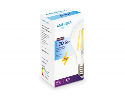Лампа Filament LED A60-F 6W E27 4200K (60W)