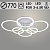 Люстра DK06062B/6 PR WH белый 168W+8W LED RGB 3000-6500K d770 ПДУ(ИК) диммер, HN23
