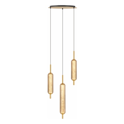 Люстра подвесная ИМИДЖ PLC-7076-340-3P-AMBER 3*5W, 4000K, 340мм, плафон янтарный 